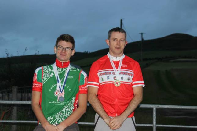 Nathan McGreehan and Tomas McCabe, second and first in the Louth Hill Climb Championships at the weekend