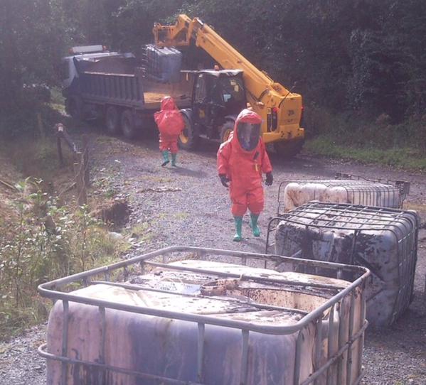 The scene of the latest dumping of the toxic sludge at Belrobin, Kilkerley