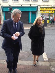 Michael O'Dowd and Lucinda Creighton canvassing in Ardee yesterday